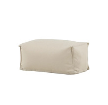 Beige sittkub av textil