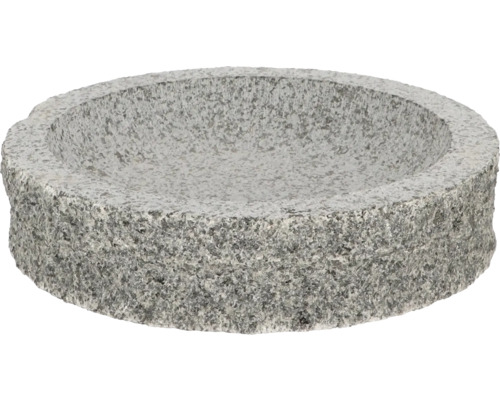 Fågelbad ESSCHERT'S GARDEN granit rund S Fågelbad av sten