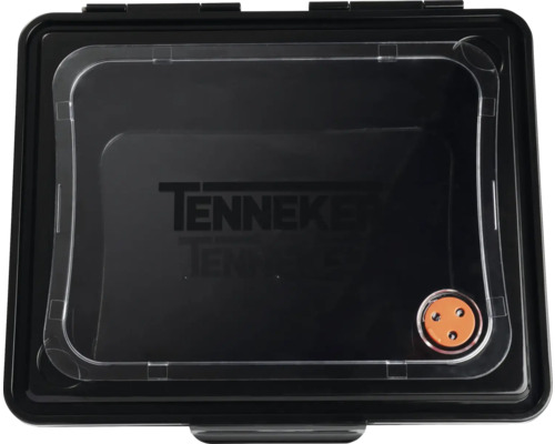 Svart Tenneker förvaringslåda med transparent lock