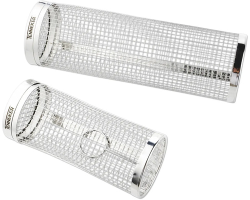 Två rökspiraler i rostfritt stål av märket Tenneker