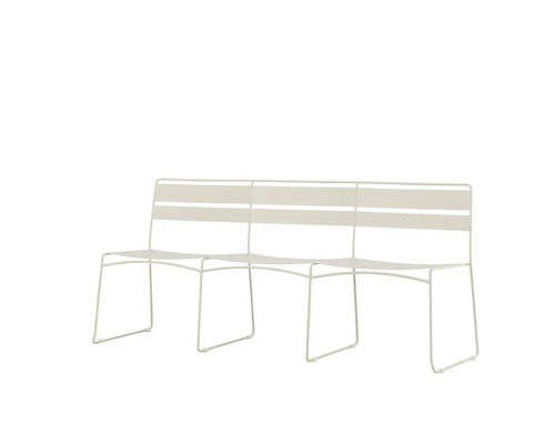 Trädgårdsbänk i metall för tre personer