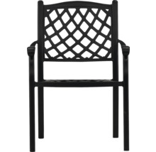 Trädgårdsstol med armstöd och rottingmönster