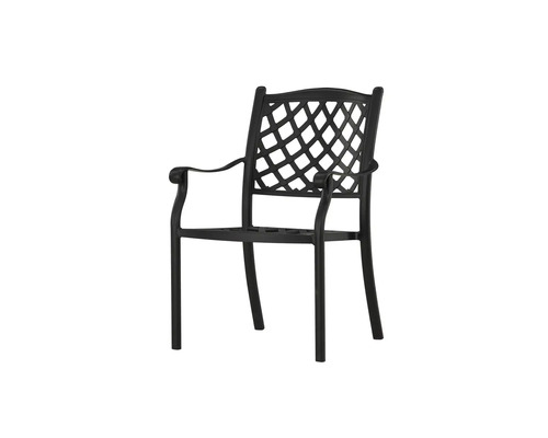 Trädgårdsstol med armstöd och rutmönster