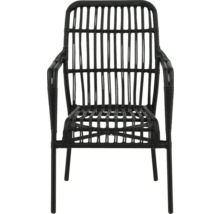 Trädgårdsfåtölj i rotting med armstöd