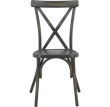 Trästol med X-format ryggstöd