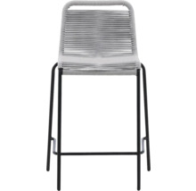 Barstol med stålram och flätad sits