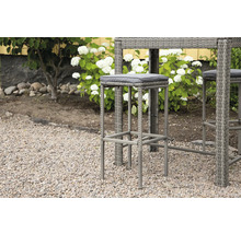 Barstol i rotting med sittdyna för utomhusbruk