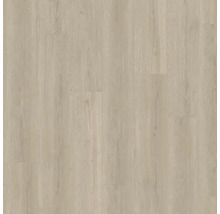 Närbild av ljust vinylgolv med trästruktur