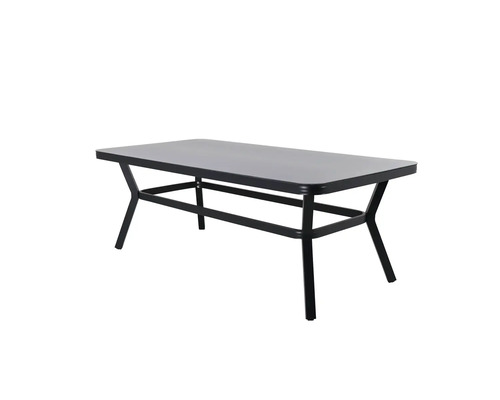 Rektangulärt bord med metallram för utomhusbruk
