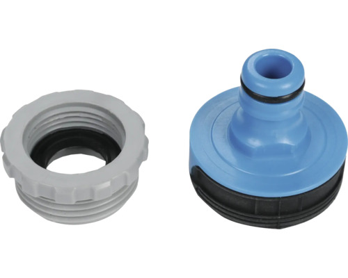 Trädgårdsslangkoppling och adapter av plast