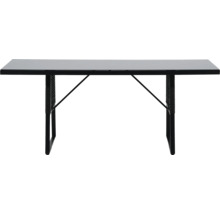 Rektangulärt bord med bordsskiva och metallram