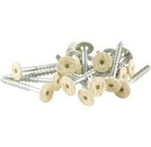 Flera träskruvar med linshuvud