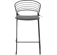 Barstol med metallram och vadderad sits