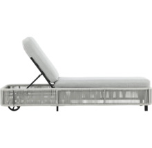 Trädgårdsstol med justerbart ryggstöd och flätad underdel