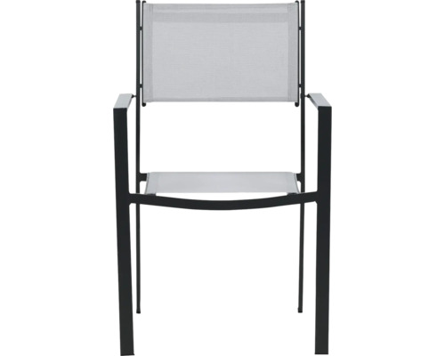 Matstol VENTURE HOME Copacabana svart/grå Trädgårdsfåtölj med textilklädsel