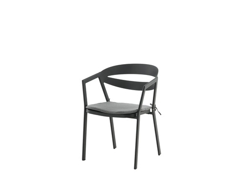 Trädgårdsstol med armstöd och sittdyna