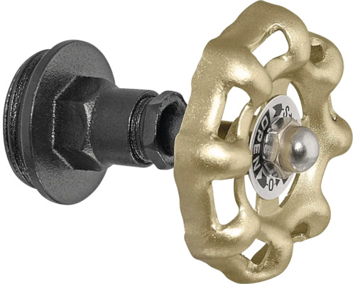 Ventilhandtag av metall med öppen och stängd indikator