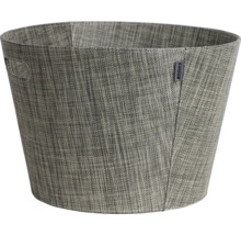 Grå tvättkorg i textil med handtag