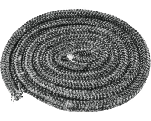 Glasfiberpackning ADURO svart rund Ø14mm 2m Ugnstätningssnöre upprullat
