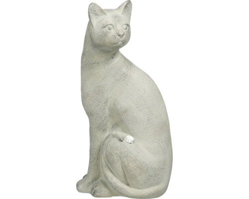 Katt MICA solcellsdriven 54,5cm Dekorativ kattfigur för utomhusbruk