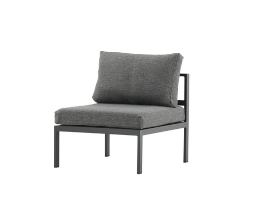 Enkel trädgårdsfåtölj med dyna