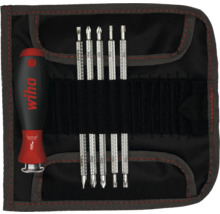 Wiha skruvmejsel med bitsats i svart rullväska