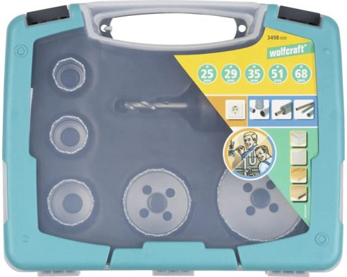 Wolfcraft hålsågsats i plastlåda