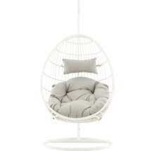 Hängande ö med stativ och kuddar