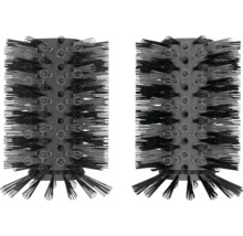 Två rundborstar med borst