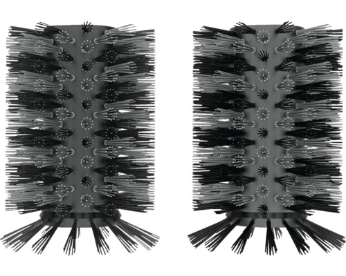 Två rundborstar med borst