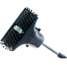 Grillborste med borst och skrapa för grillrengöring