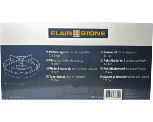 Flair Stone Terrassfot för terrassplattor, 100 stycken