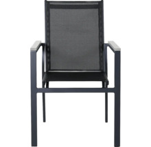 Trädgårdsstol med armstöd och textilklädsel