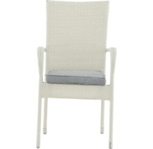 Trädgårdsfåtölj av rotting med sittdyna