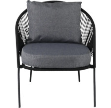 Trädgårdsstol med dyna och metallram