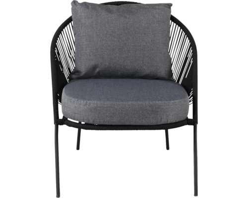 Trädgårdsstol med dyna och metallram