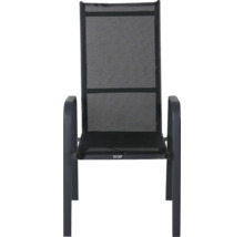 Trädgårdsstol med aluminiumram och textilklädsel