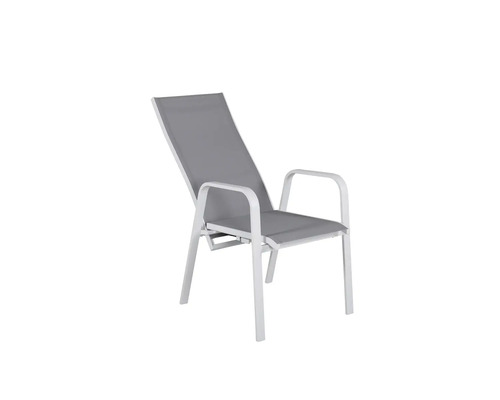 Reclinerstol VENTURE HOME Copacabana vit/grå Trädgårdsstol med armstöd och justerbart ryggstöd