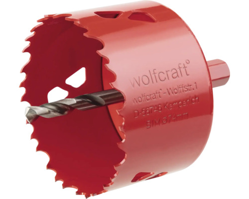 Wolfcraft hålsåg med centrumborr, diameter 74 mm