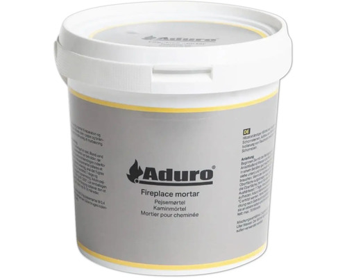 Eldfast murbruk 2kg asbestfritt Hink med värmebeständigt Aduro eldstadsmurbruk