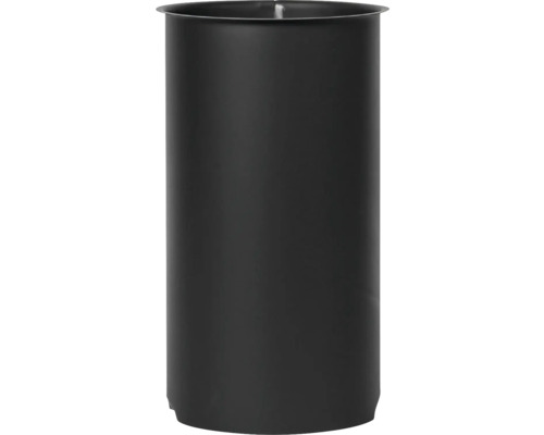 Väggbussning ADURO enkel svart stål Ø150mm 300mm Avfallsbehållare i metall