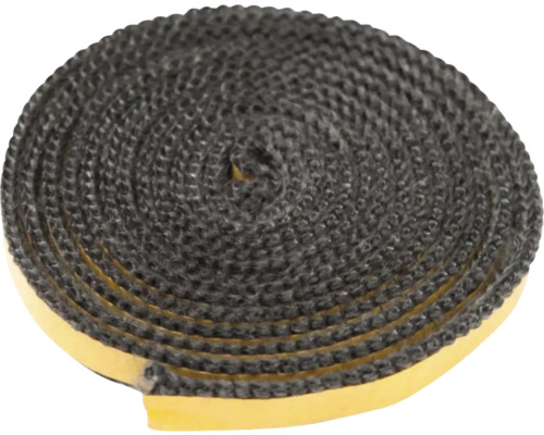 Glasfiberpackning ADURO Flat svart 2x10mm 2m Rulle tätningsband med tejp