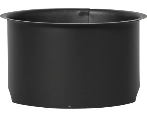 Väggbussning ADURO enkel svart stål Ø150mm 100mm Svart blomkruka för trädgården