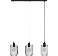 Pendellampa med tre lampskärmar i metallnät