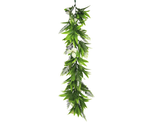 Dekorativ girlang med blad och blommor för inomhusbruk