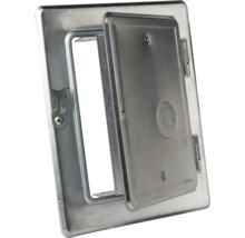 Inspektionslucka av metall med gångjärn