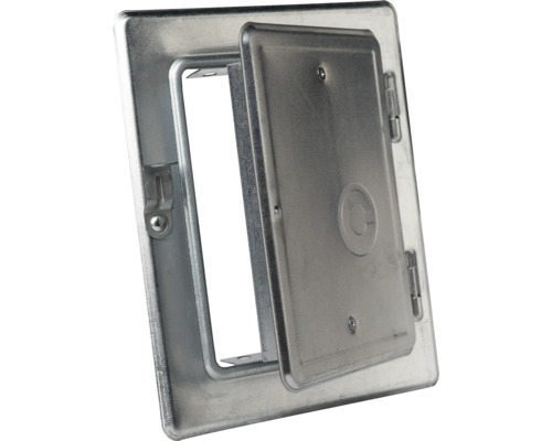 Renslucka ADURO till inmurning silver stål 14x20cm Inspektionslucka av metall med gångjärn
