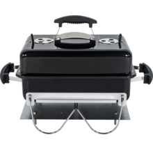 Bärbar kolgrill med lock och handtag