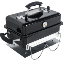 Bärbar kolgrill med termometer och bärhandtag