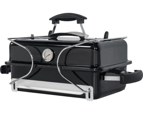 Bärbar kolgrill med termometer